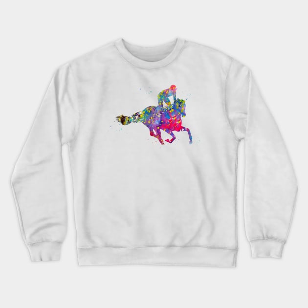 Horse Racing Crewneck Sweatshirt by erzebeth